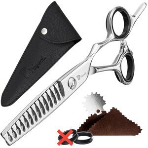Professional Thinning Shears 6 Inch with Extremely Sharp Blades, 440C Steel T...